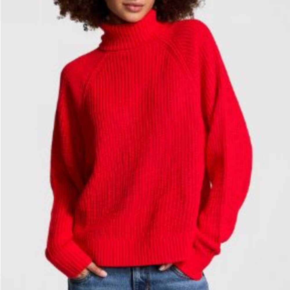 PINK Varsity Turtleneck Sweater